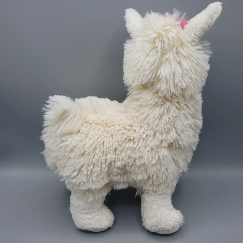 Llama Stuffed Animal Toy Anthropologie Plush Off White 14" Super Soft & Cozy - Picture 5 of 12